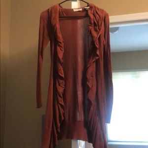Women’s open ruffled cardigan
